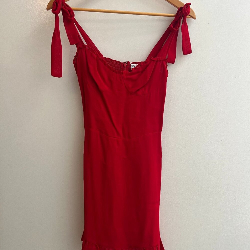 Reformation Square Neckline Mini Dress